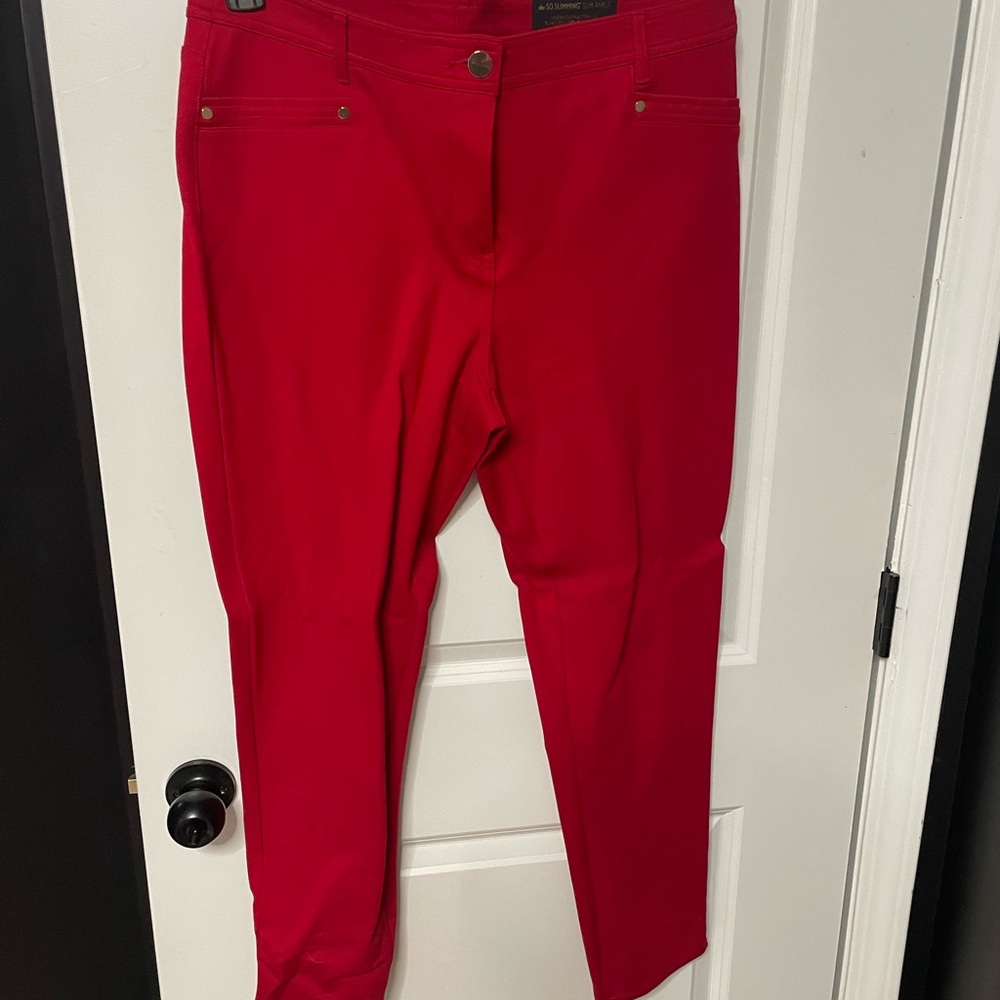 Chico's Vibrant Red Ankle Pants